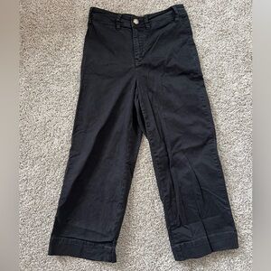 Marine Layer 4P Bridget Slim Wide Leg Crop in Faded Black